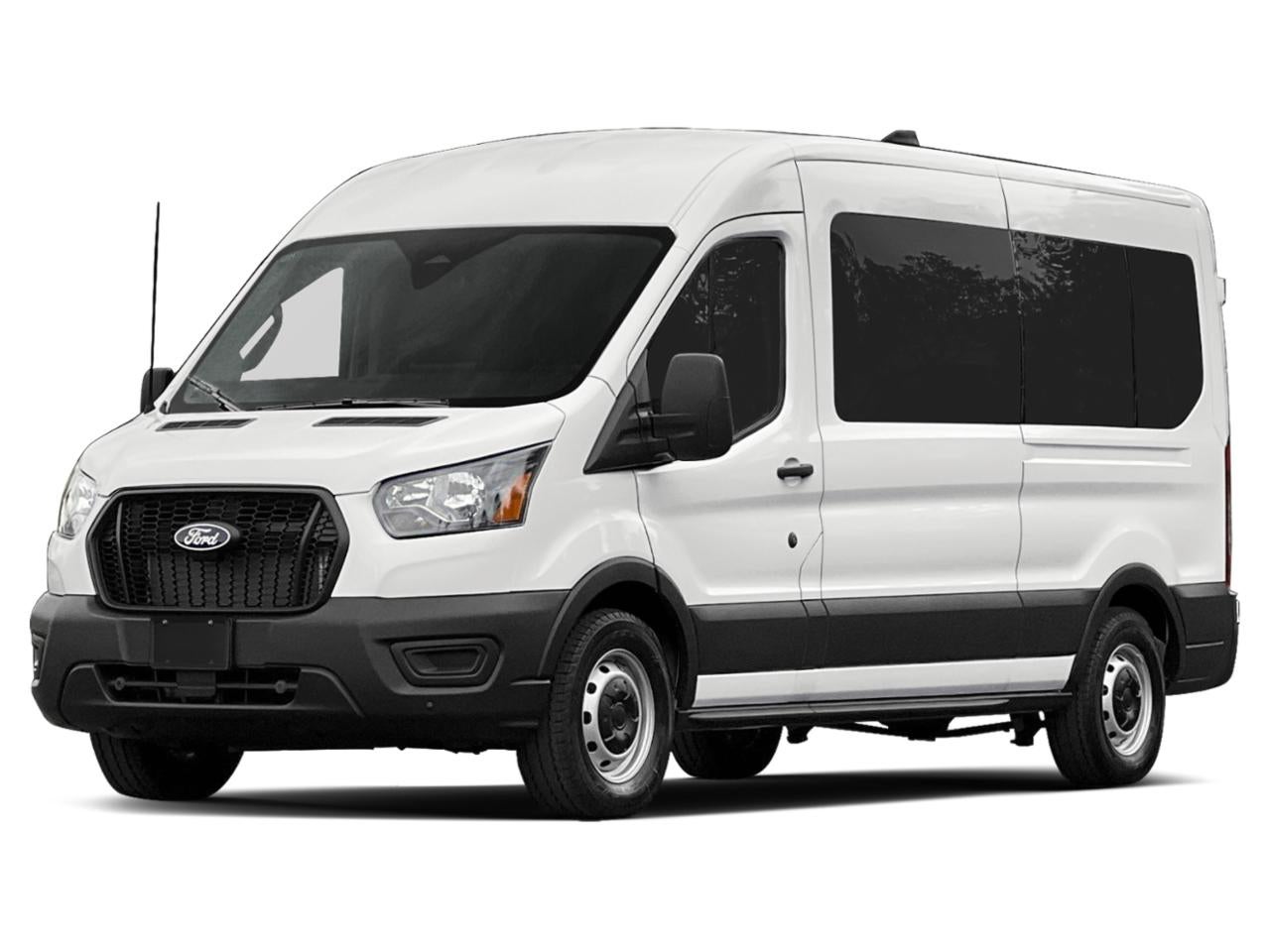 2026 Ford Transit Passenger Wagon T-350 148" Med Roof XL RWD in Oxford White — front three-quarter view