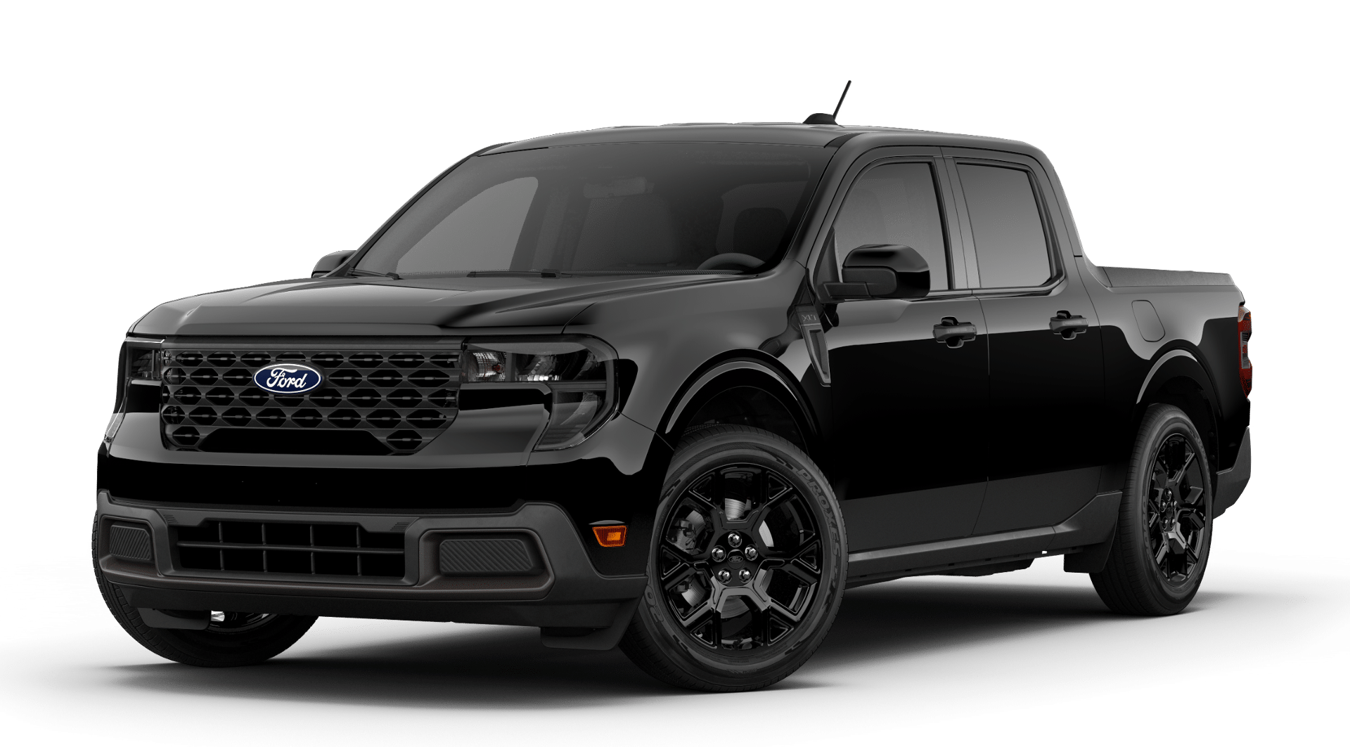 2026 Ford Maverick XLT AWD SuperCrew in Shadow Black — front three-quarter view